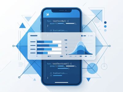 Apple Evaluations framework dashboard showing pass rates and metrics for Foundation Models features in Xcode 27