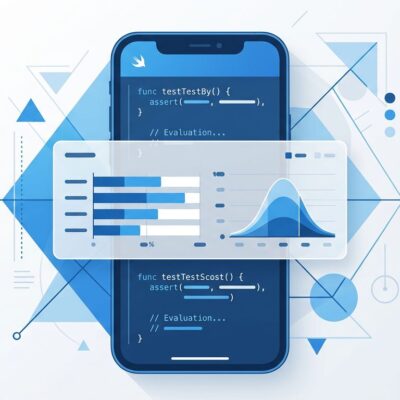 Apple Evaluations framework dashboard showing pass rates and metrics for Foundation Models features in Xcode 27