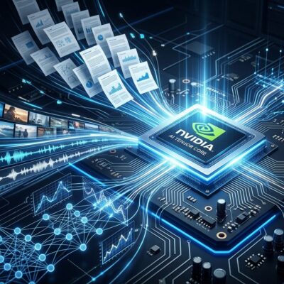 NVIDIA Nemotron 3 Nano Omni open multimodal model with GPU chip and data streams for video audio image and text processing