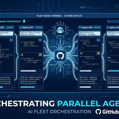 GitHub Copilot fleet mode parallel agents diagram showing concurrent subagent execution in terminal