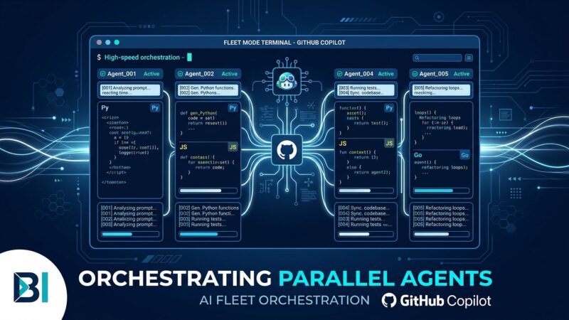 GitHub Copilot fleet mode parallel agents diagram showing concurrent subagent execution in terminal