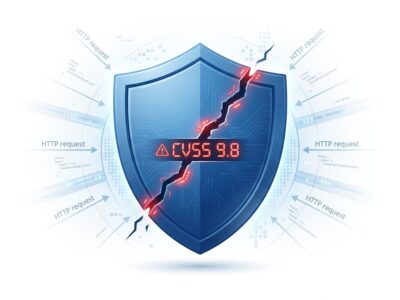 Windows shield icon with integer overflow crack symbolizing CVE-2026-47291 HTTP.sys remote code execution vulnerability