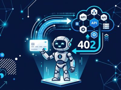 AI agent connecting to API endpoints via HTTP 402 payment protocol - x402 and Stripe MPP illustrated