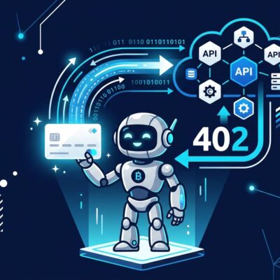 AI agent connecting to API endpoints via HTTP 402 payment protocol - x402 and Stripe MPP illustrated