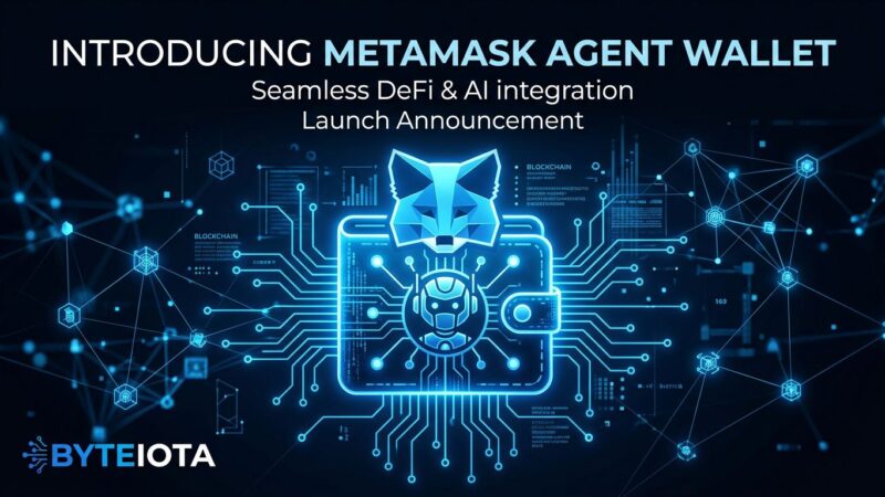 MetaMask Agent Wallet dashboard showing AI agent with spend limits and DeFi guardrails on blue themed interface