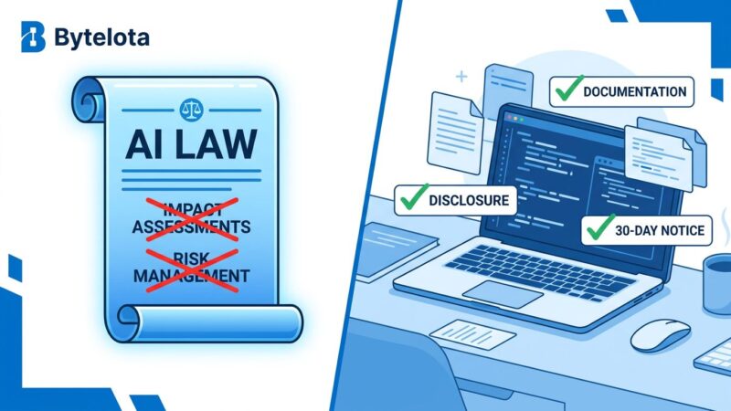 Colorado SB 26-189 AI law changes for developers - what was removed and what remains