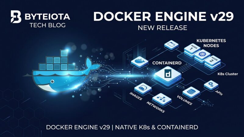 Docker Engine v29 containerd default image store architecture diagram showing container ecosystem