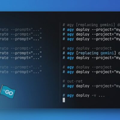 Terminal showing agy command replacing gemini CLI with Antigravity branding and ByteIota blue and white colors