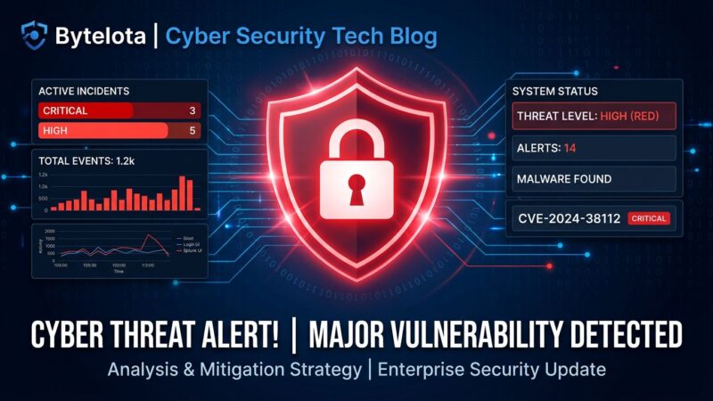 Splunk Enterprise CVE-2026-20253 pre-authentication RCE vulnerability warning shield illustration