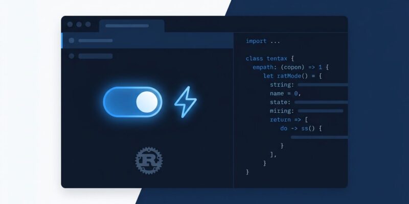 Zed code editor 1.6.3 Fast Mode toggle interface showing speed trade-off controls in dark blue ByteIota brand colors