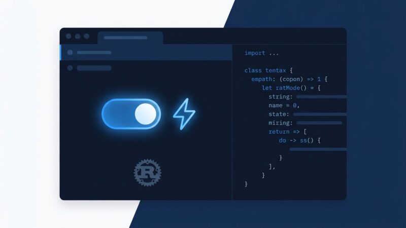 Zed code editor 1.6.3 Fast Mode toggle interface showing speed trade-off controls in dark blue ByteIota brand colors
