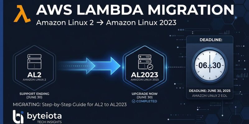 AWS Lambda migration from Amazon Linux 2 to AL2023 before June 30 2026 deadline