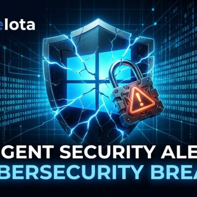 Windows shield cracked with warning symbols representing CVE-2026-45657 and CVE-2026-47291 wormable RCE vulnerabilities