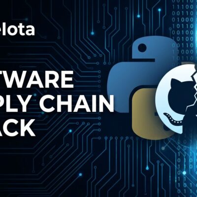Cybersecurity illustration showing GlassWorm ForceMemo supply chain attack targeting Python repositories on GitHub