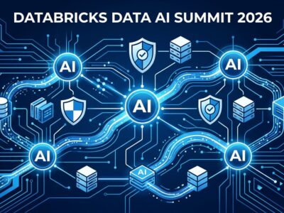 Interconnected AI agents network diagram representing Databricks agentic AI infrastructure at Data + AI Summit 2026