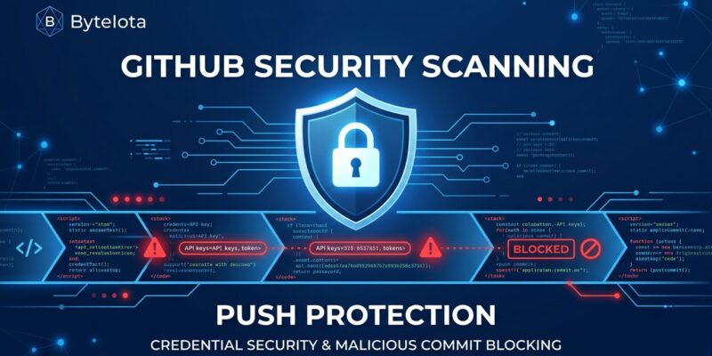 GitHub secret scanning push protection and validity checks June 2026 update illustration