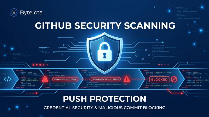 GitHub secret scanning push protection and validity checks June 2026 update illustration