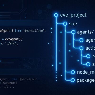 Vercel eve agent framework showing filesystem-first directory structure for TypeScript AI agents