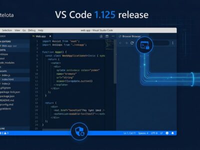 VS Code 1.125 integrated browser with remote SSH proxy and extension update security shield