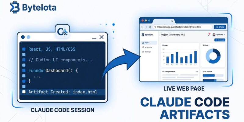 Claude Code Artifacts: terminal session publishing a shareable live web page dashboard