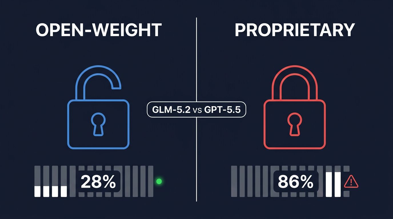 GLM-5.2 Hallucinates 3x Less Than GPT-5.5 — Open Weight Wins