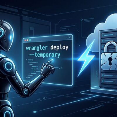 AI agent deploying to Cloudflare Workers using wrangler deploy --temporary flag, bypassing OAuth authentication