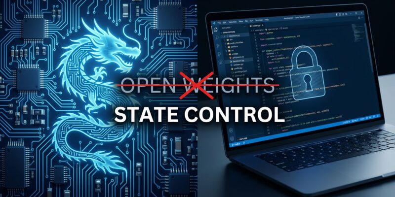 DeepSeek open weights versus state governance control illustration for developers