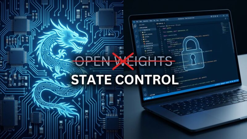 DeepSeek open weights versus state governance control illustration for developers