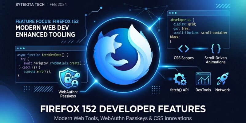 Firefox 152 web platform APIs - CookieStore, Custom Highlight, field-sizing, WebAuthn