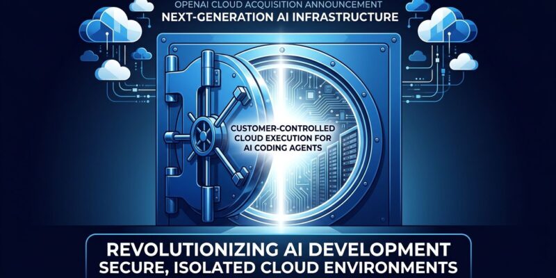 Secure vault door glowing open representing OpenAI Ona acquisition and customer-controlled Codex agent execution