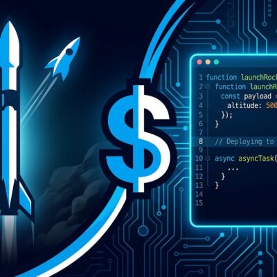 SpaceX rocket and AI code editor representing the 0 billion Cursor acquisition
