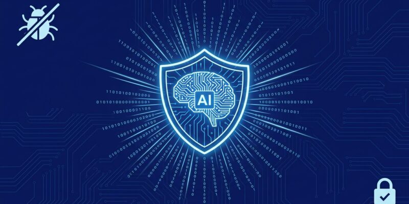 AI security shield representing Project Glasswing and Claude Mythos vulnerability scanning