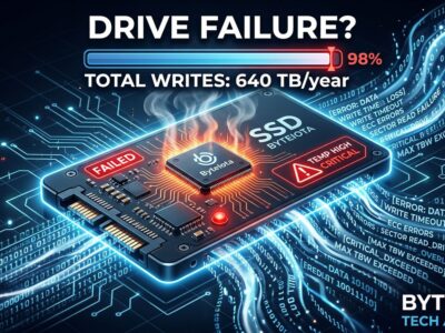 SSD with warning indicators showing OpenAI Codex excessive write bug