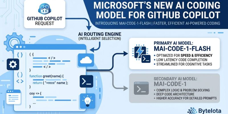 MAI-Code-1-Flash Microsoft coding model available across all GitHub Copilot surfaces including VS Code, JetBrains, and CLI