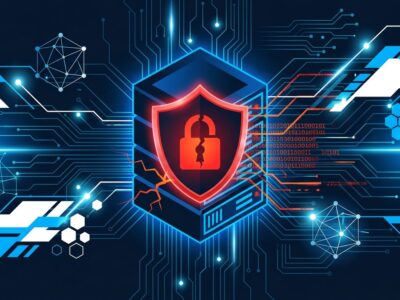 Splunk SIEM server with security warning shield illustrating CVE-2026-20253 critical RCE vulnerability