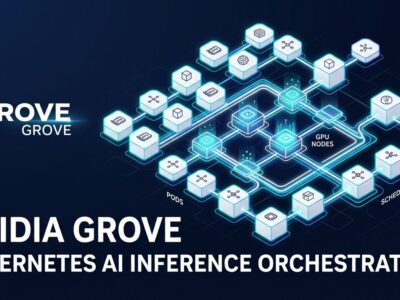 NVIDIA Grove open-source Kubernetes API orchestrating multi-component AI inference workloads with GPU cluster topology visualization