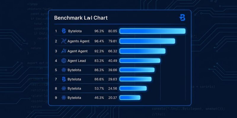 SWE-bench Pro leaderboard showing AI coding agent benchmark scores comparison chart