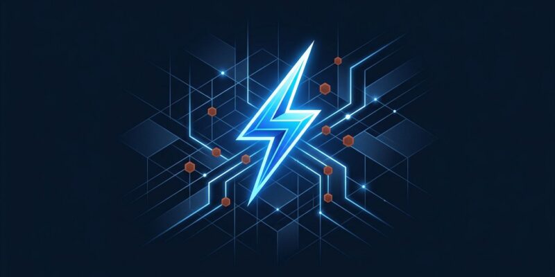 Vite 8.1 lightning bolt representing faster dev server startup with bundled mode