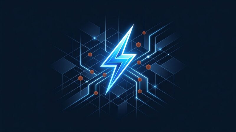 Vite 8.1 lightning bolt representing faster dev server startup with bundled mode