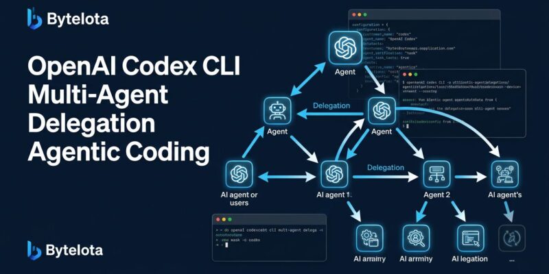 Codex CLI v0.142 multi-agent delegation modes diagram showing interconnected AI agent nodes
