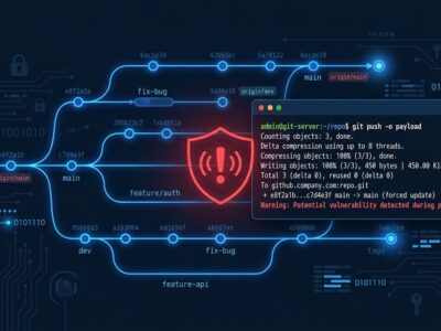GitHub Enterprise Server RCE vulnerability CVE-2026-3854 - git push injection attack diagram