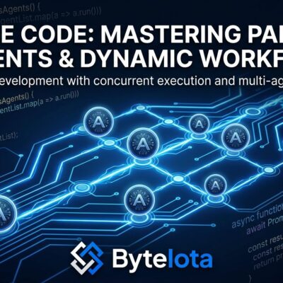Network diagram of parallel AI agents and subagents running in Claude Code dynamic workflows with JavaScript orchestration script