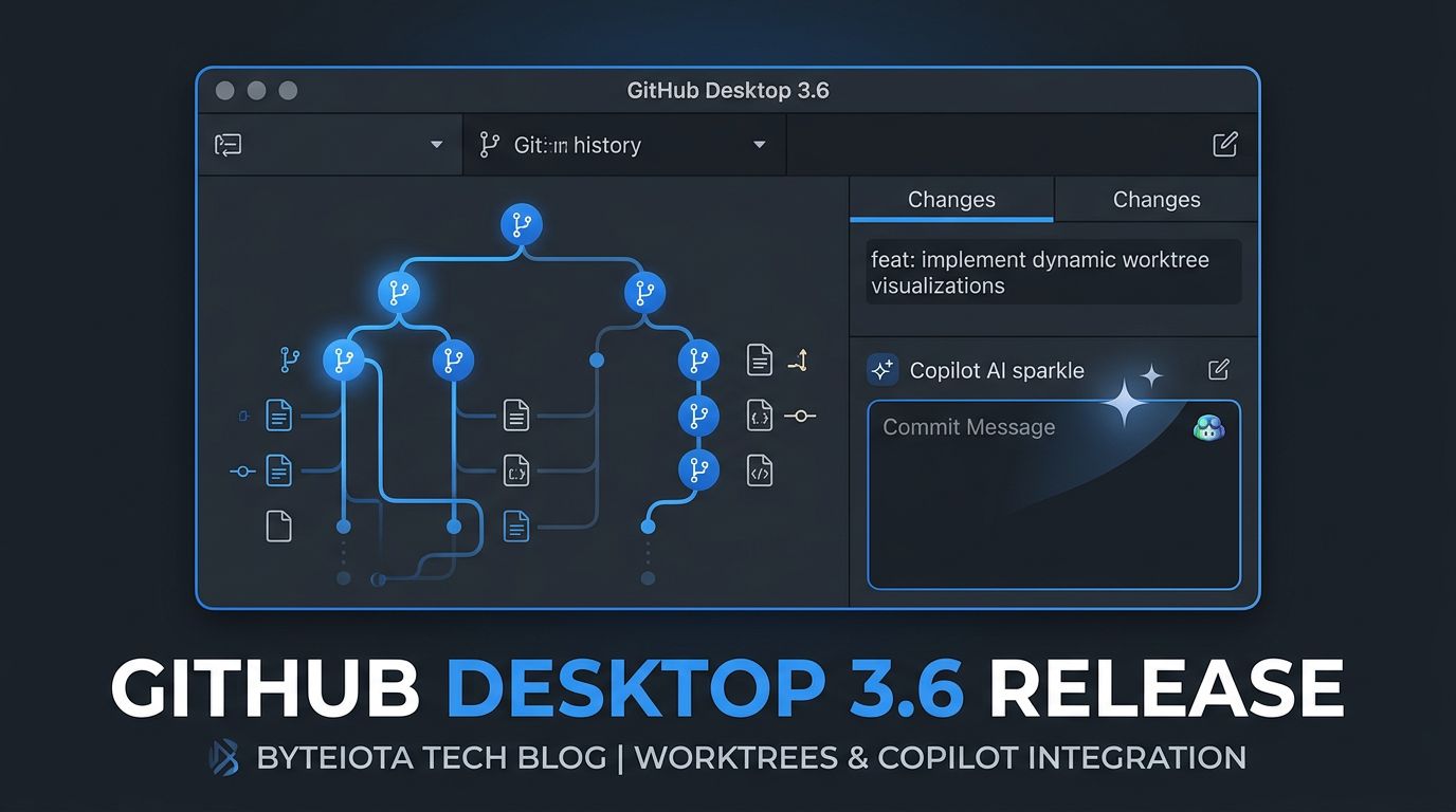 GitHub Desktop 3.6: Worktrees and Copilot Upgrades