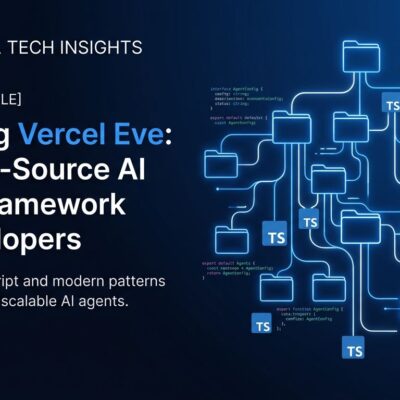 Vercel eve open-source AI agent framework - directory-based architecture diagram with blue and white design