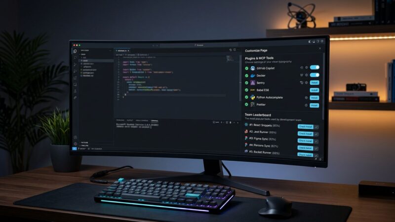 Cursor 3.9 Customize Page showing team leaderboard and plugin management interface
