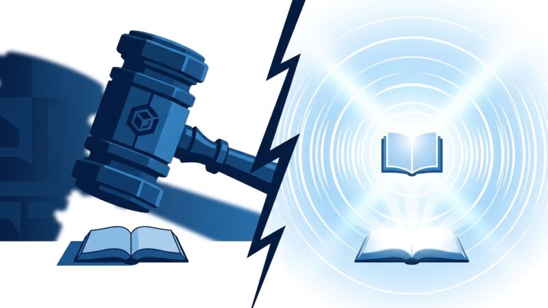 Split-screen illustration showing Meta legal gavel attempting to suppress a book while the Streisand Effect amplifies it outward