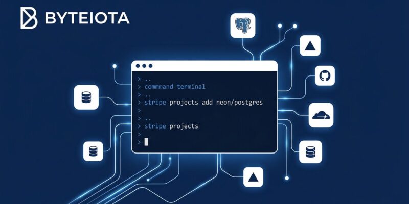 AI agents provisioning a development stack through Stripe Projects CLI