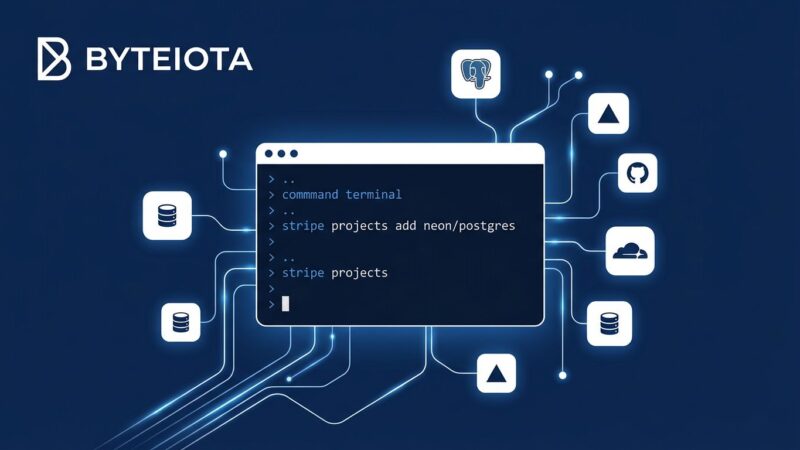 AI agents provisioning a development stack through Stripe Projects CLI