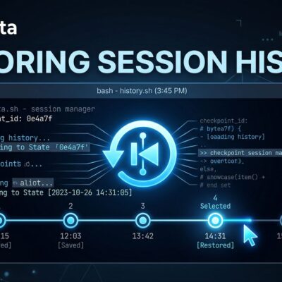 OpenCode v1.17 session snapshots interface showing checkpoint and revert controls in a terminal AI coding agent