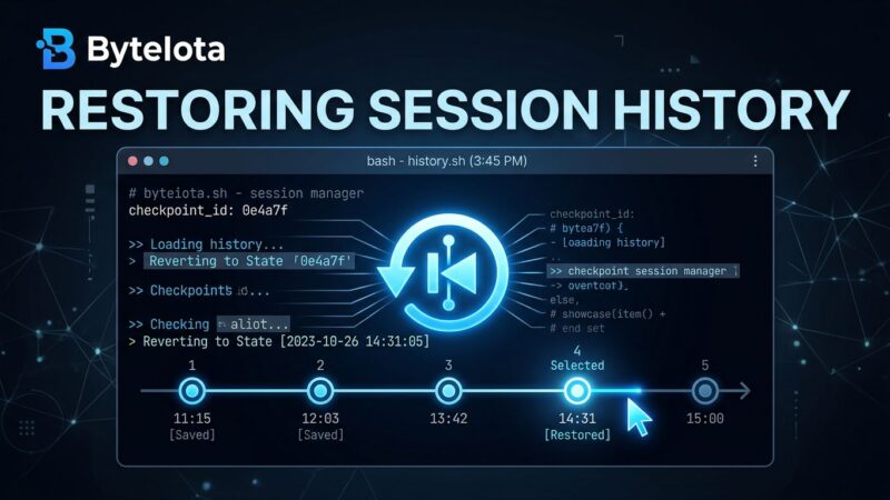 OpenCode v1.17 session snapshots interface showing checkpoint and revert controls in a terminal AI coding agent